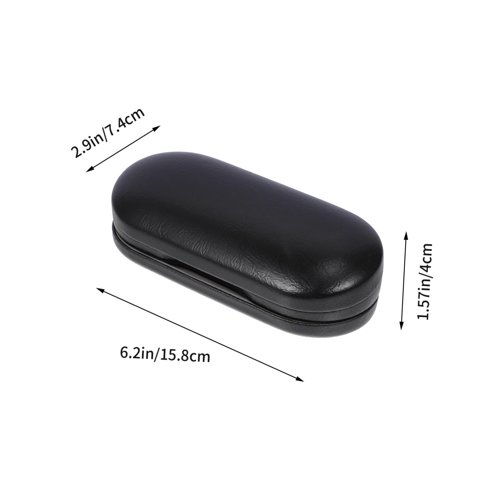 Estuche para Guardar Lentes y Gafas de Cuero y Franela Diseño Dos en Uno y Espejo Pequeño para Viajes y Uso Diario