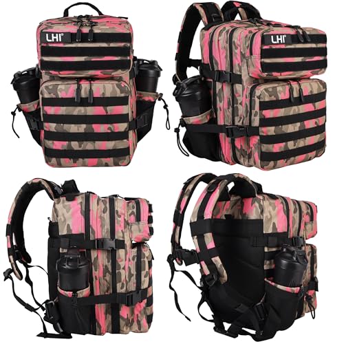Image of LHI Tactical Military Backpack for Men and Women 25L /35L Army Assault Pack Bag Small Rucksack with Bottle Holder