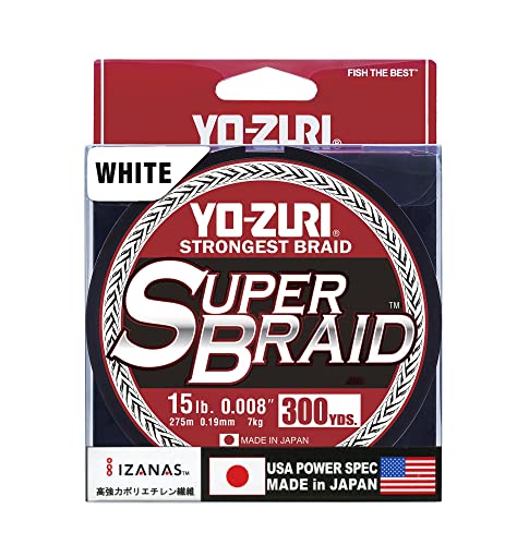 Yo-Zuri YZ-SB-15LB-WH-300YD: Super Braid White 15Lb 300Yd, White