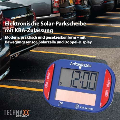 technaxx Elektronische Solar-Parkscheibe mit Bewegungssensor, KBA TX-337 – Ansicht 2