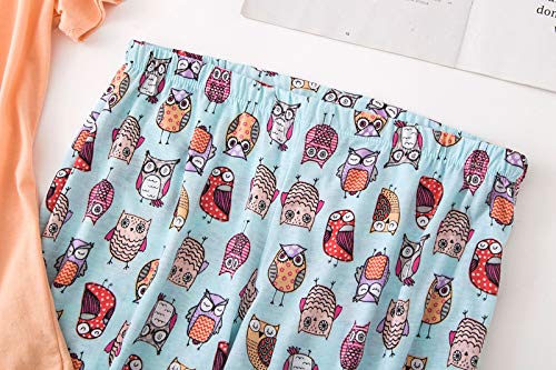 Image of PNAEONG Women Pajama Set Sleepwear Tops with Capri Pants Casual and Fun Prints Pajama Sets