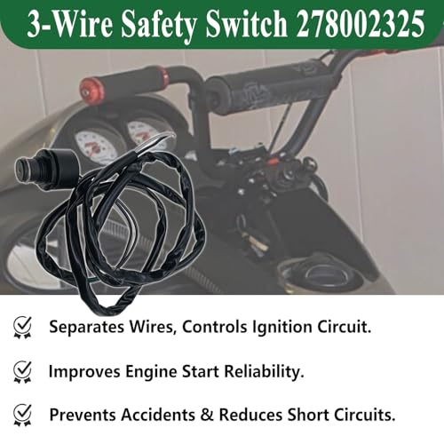 3-Wire Safety Switch 278002325 Compatible with SeaDoo Dess Post Series Model XP SP SPX GS GSI GTI GSX GTX RX RXP RXT Wake, Replace 278002773 278001734 278001589 278000955 278000646