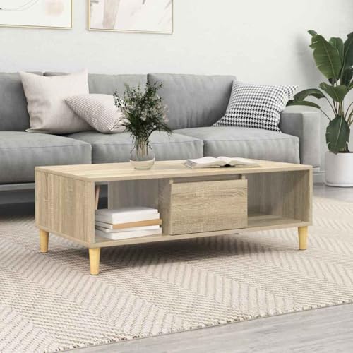 Table basse avec compartiments pour optimiser l'espace du salon