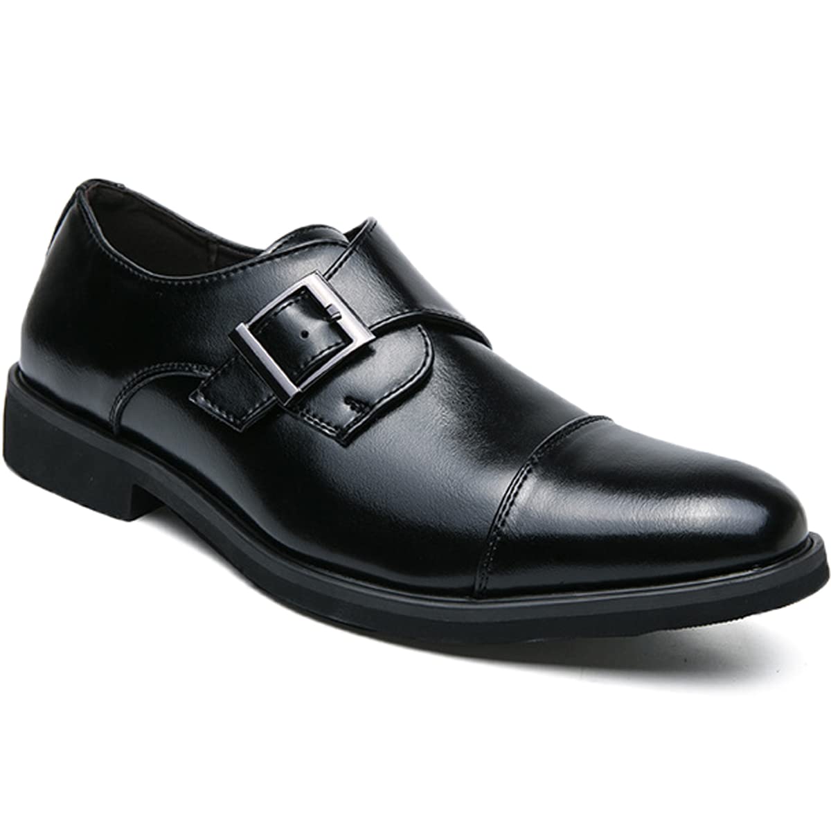 Zaylee Zapatos de monje para hombre, zapatos de noche para hombre, zapatos con hebilla de cuero, zapatos formales de baile para bodas