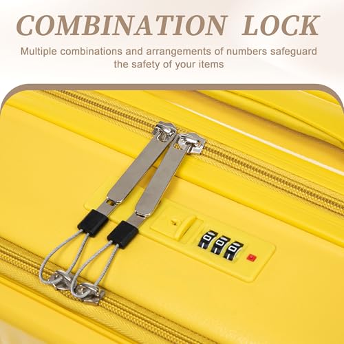 Image of 20 /14 Inch Hardside Luggage, Durable Suitcase with Spinner Wheels