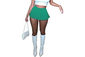Pleated Green Mini Skirt: A Fashionable Fusion of Style and Comfort
