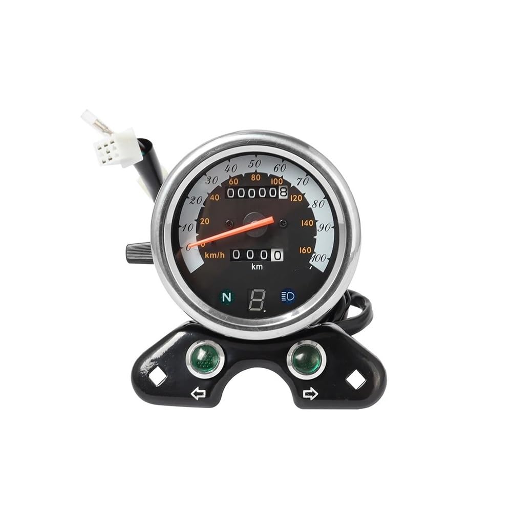 Compteur Accessoires universels en aluminium pour moto, 12V DC, odomètre, compteur, tachymètre, double pour CB125