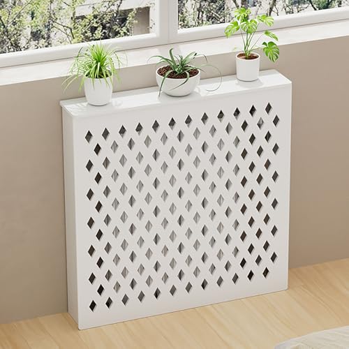 Genérico Estante para gabinete con Cubierta de radiador, decoración de radiador, Cubiertas de radiador Modernas para el hogar, gabinete de Pared Moderno Blanco, gabinete Decorativo con Cubierta de ra