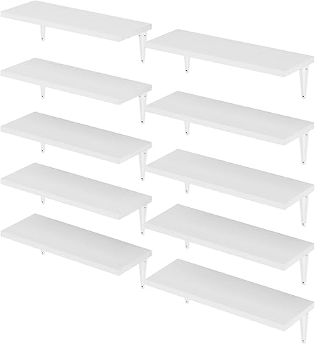 Miniatura 10 de Wallniture Arras - Estantes flotantes de 17 x 6 pulgadas para almacenamiento, estantería de pared, decoración de sala de estar, estantes de pared