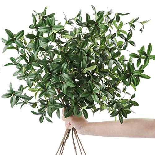 Miracliy 6pcs Artificial Eucalyptus Leaves Stems Faux Greenery Branches for Vase Home Wedding Decor Miracliy 6pcs Artificial Eucalyptus Leaves Stems Faux Greenery Branches for Vase Home Wedding Decor