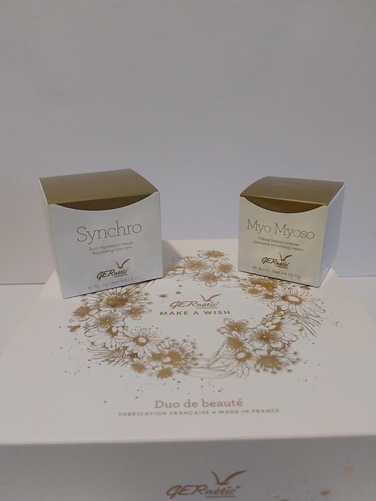 Synchro 50 ml & Myo myoso 30 ml, Crema facial regeneradora y nutritiva de día y de noche + crema facial reafirmante y suavizante intensa apta para todo tipo de pieles.