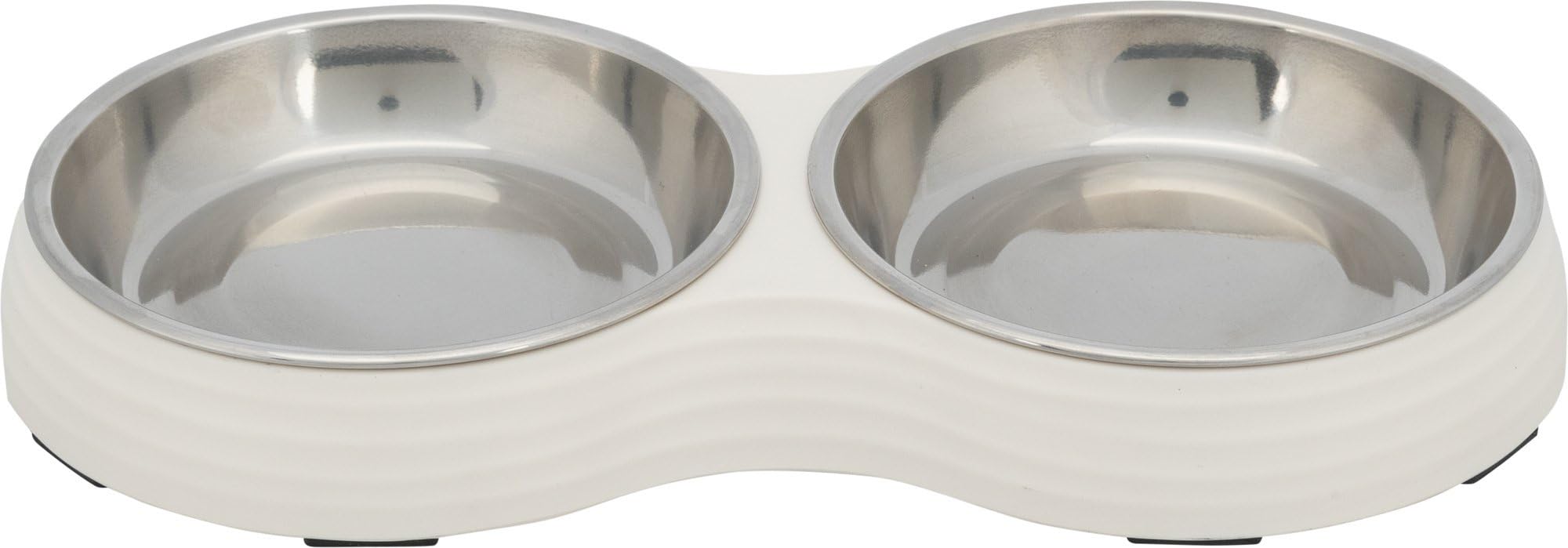 Trixie Feeder Set,Melam./AC.INOX.,2×0.2l/ø13/27×3×14,Bl