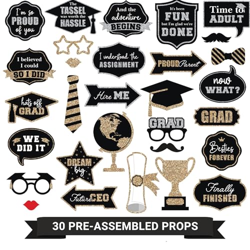 Fully Assembled Graduation Photo Booth Props