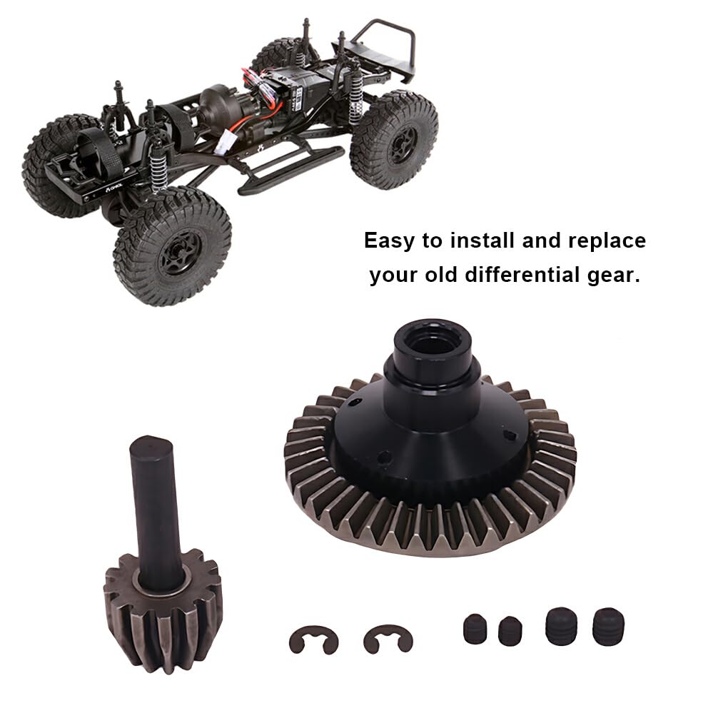 Dilwe Set Di Ingranaggi Conici RC In Lega 13T E 38T Per Assali Wraith, SCX10, D90 - Parti Di Ricambio Per Auto Da Modellismo - 3