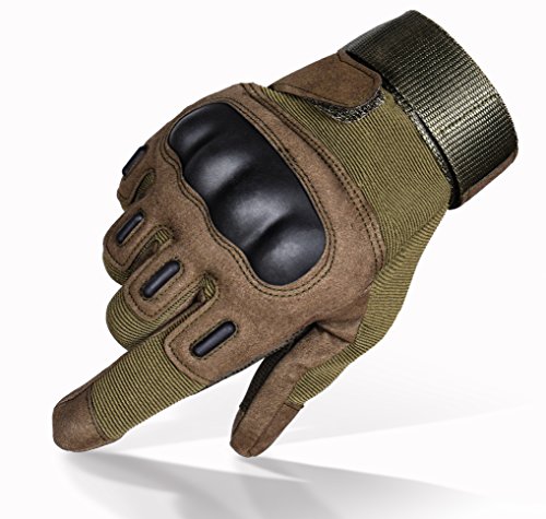 TitanOPS Full Finger Hard Knuckle Motorcycle Military Tactical Combat Training Army Shooting Outdoor