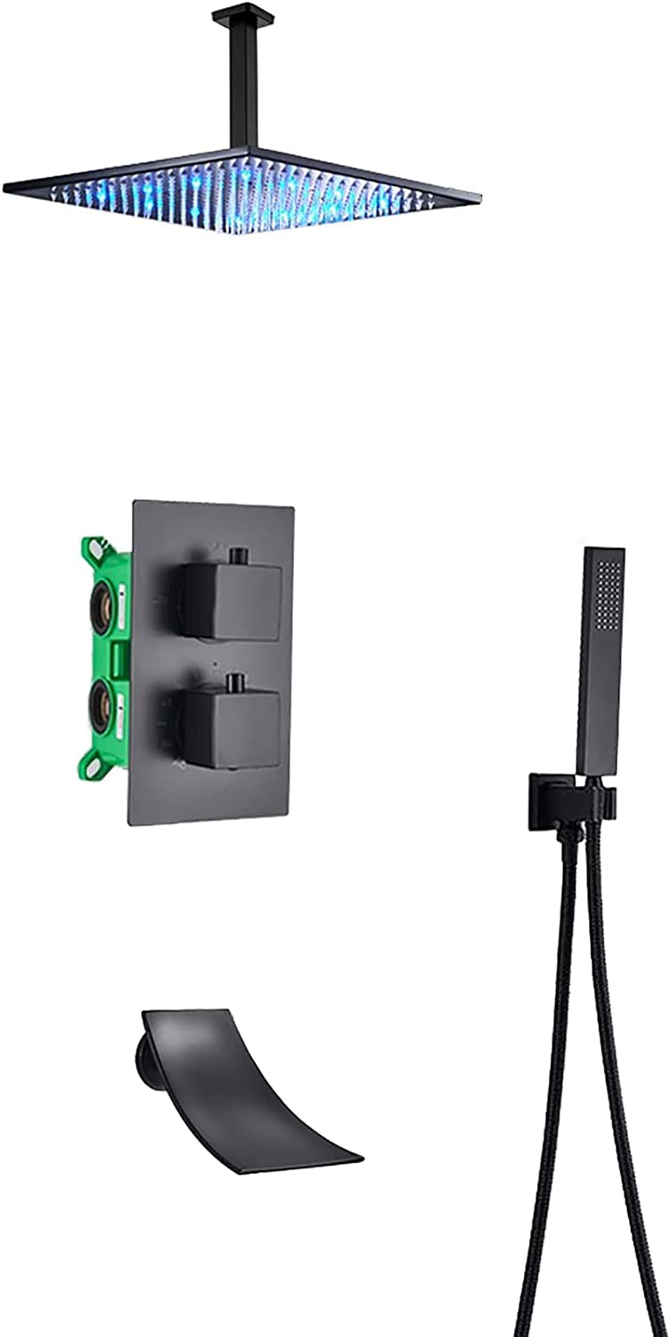 Ensemble de douche noir à effet de pluie pour transformer votre salle de bain en spa de luxe