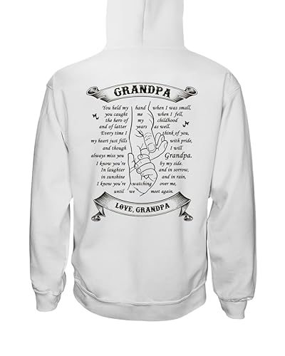 Grandpa - You Held My Hand When I Was Small Hoodie, His Angel Hoodie Shirt, Angel Grandpa Tee, Family Shirt UNISEX HOODIE (Angel Grandpa)