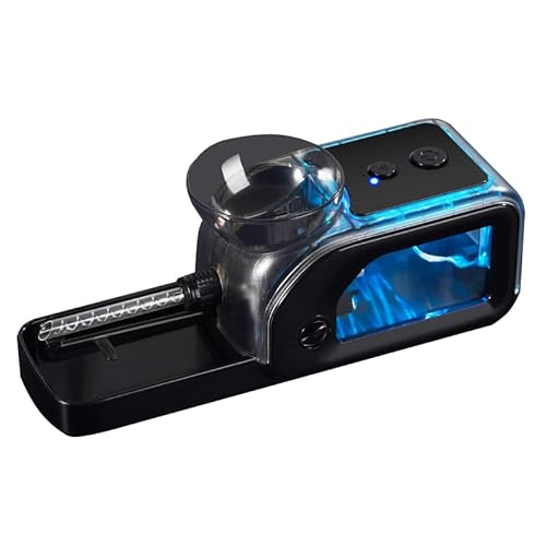 Transparent Electric Cigarette Rolling Machine Cigarette Injector with Automatic Tobacco Roller Maker Equipped with Breathing Light 3 in 1 for Size of 5.5mm/6.5mm/8.0mm (Black, One Size)