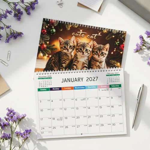 Image of 2027 Wall Calendar 12 Month Hanging Monthly Planner