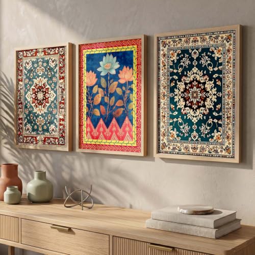 Image of kotart Art Painting With Frame | Paintings Home Decoration For Living Room Bed Room Hotel Wall Decor Digital Reprint Indian Traditional Madhubani Wall Set of 3 (20x30 Inch)