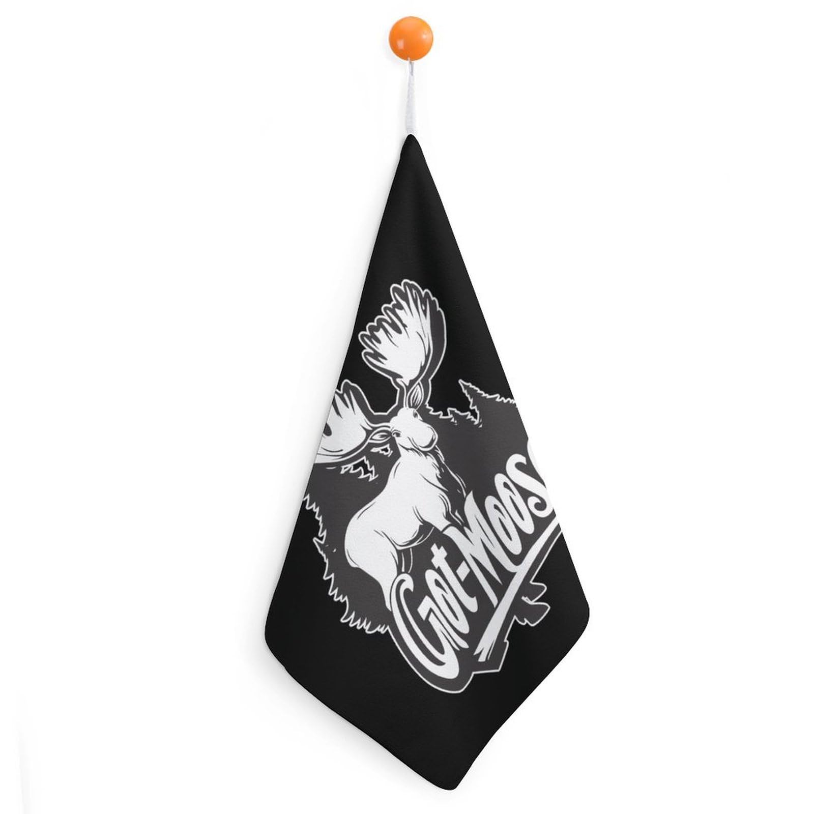 CGSBNGHA Got Moose Hand Towel Hanging Face Towels Cleaning Cloths Handkerchief for Bathroom Kitchen