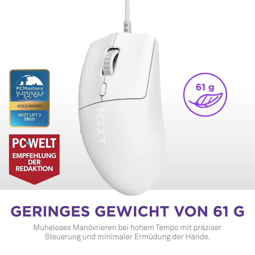 NZXT Gamingmaus Lift Elite Wireless – Ultraleicht Produktbild-Vorschau 9