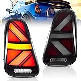 🚗 【Blinker mit Rückschaltung】 Die Leuchten verfügen über eine Reihe gelber LE-s,. Hochmoderner Glasfaserstil, der dem Erscheinungsbild Ihres Fahrzeugs einen Hauch von High-End-Eleganz verleiht und es von den anderen abhebt.
