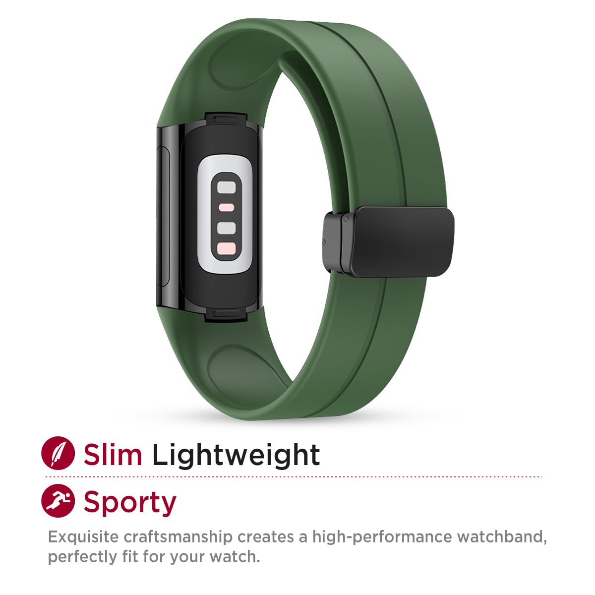 Miimall Magnetic Strap for Fitbit Charge 6 /Fitbit Charge 5 Strap - Image 4