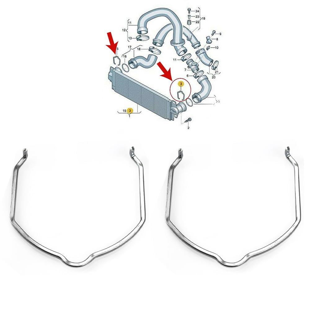 BIAREN 2 Clips De Retención Para Manguera Turbo Intercooler Para Audi A3 TT Seat Leon Altea Toledo Skoda Octavia Superb Yeti VW Transporter Caddy Golf Bora Passat Jetta Scirocco Tiguan 1J0145769H
