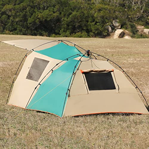 Tente de camping pop familiale avec salon et chambre pour les vacances