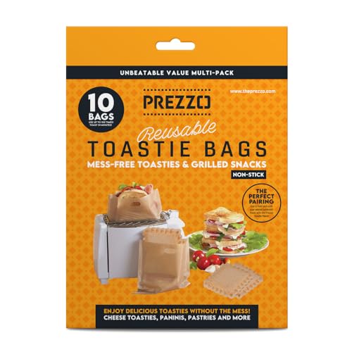 Prezzo Bolsas reutilizables para tostadas, más de 100 usos (paquete de 10) | Antiadherentes, resistentes al calor y fáciles de limpiar | Perfectas para tostadas, paninis, queso a la parrilla y