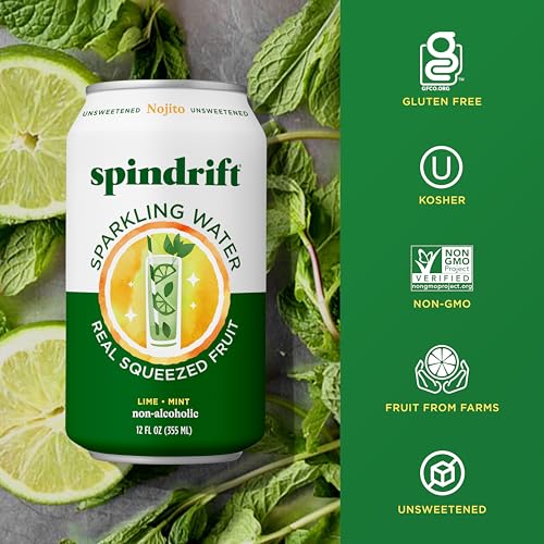 Image of Spindrift, Sparkling Water, Nojito, 12 oz, (pack of 8)