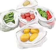LUCKIPLUS Reusable Produce Bags Premium Washable Eco Friendly Mesh Bags