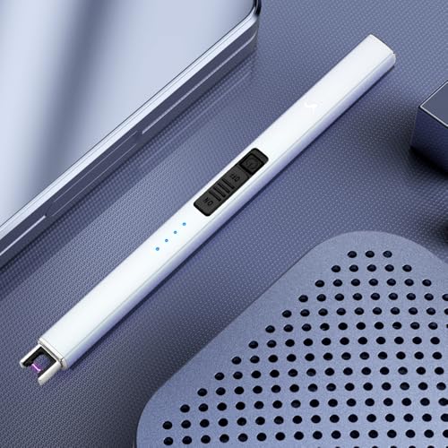 Miniatura 6 de Suprus Mechero Eléctrico Con Arco Eléctrico, Resistente Al Viento, Sin Llama, Usb Recargable, Con Candado De Seguridad, Para Vela, Barbacoa, Camping Azul
