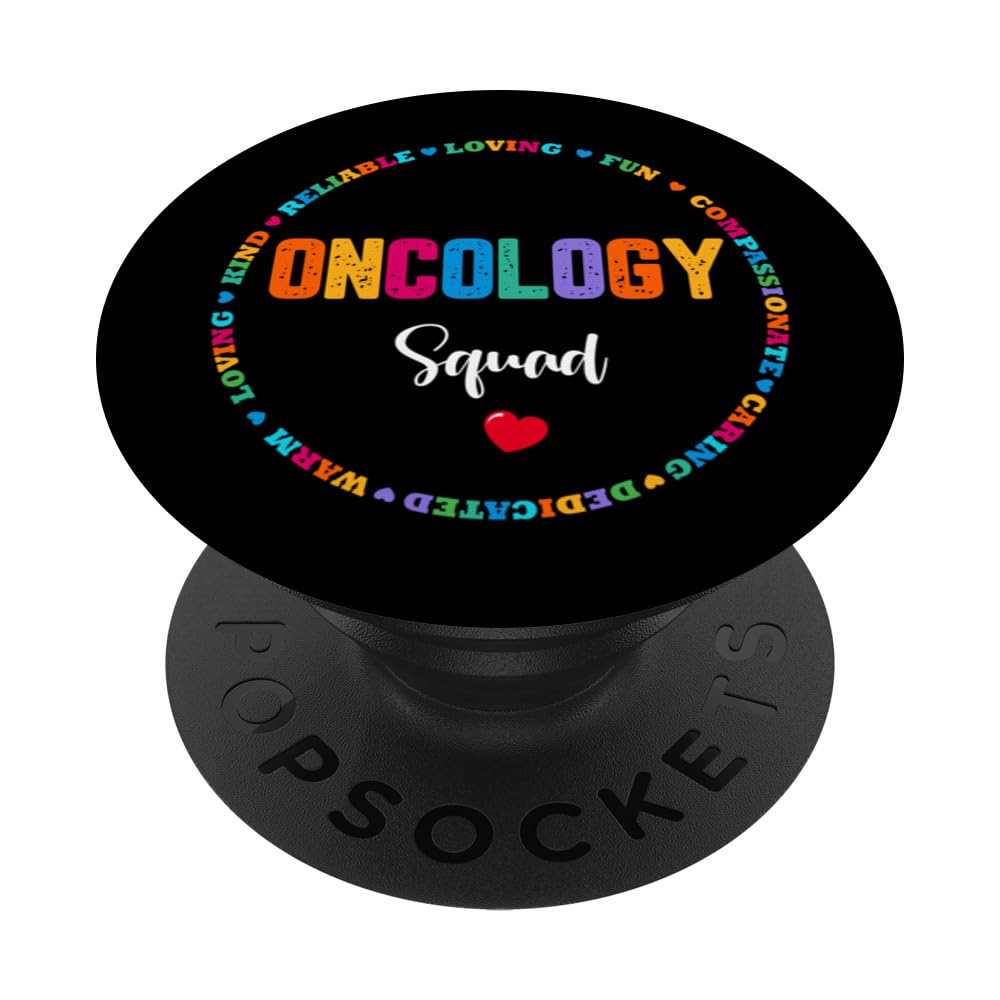 Oncology Squad Women Oncology Nurse Registered Nurse RN PopSockets Swappable PopGrip, Black