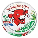 The Laughing Cow Creamy Swiss with Garlic & Herbs (Pack of 2) 8 Wedges per Pack