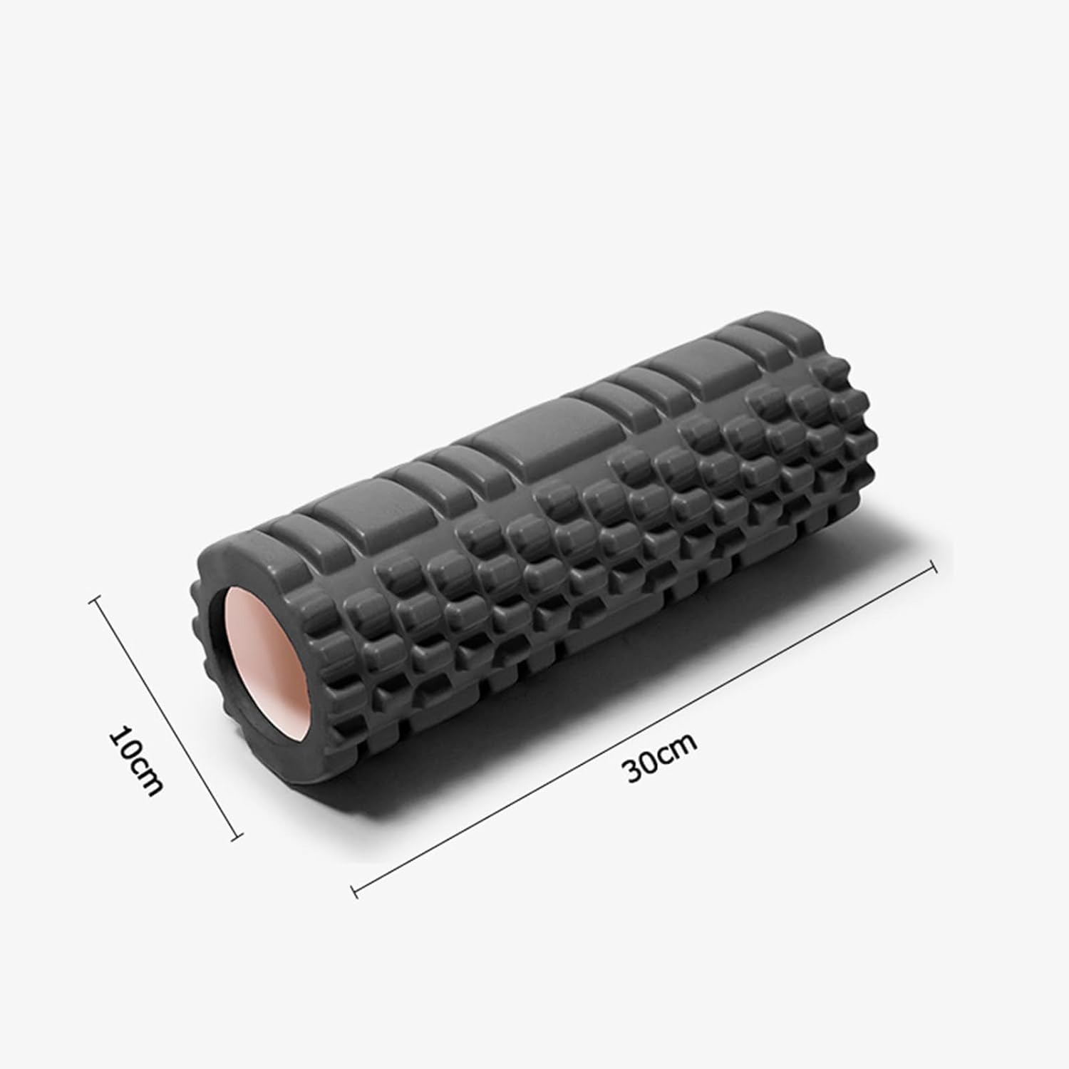 Senken Rouleau de fascia pour la colonne vertébrale (30 * 10 cm), rouleau en mousse avec texture de massage 3D, rouleau en mousse dur pour l'auto-massage, soulagement des tensions musculaires, rouleau