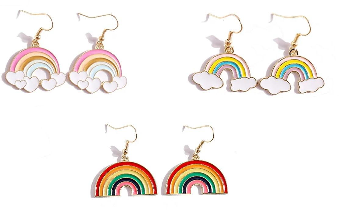 See full amazon price history chart for El Regalo 3 Pairs Rainbow Earrings for Girls & Women- Colorful Cute Rainbow Earrings Combo Set El Regalo 3 Pairs Rainbow Earrings for Girls & Women- Colorful Cute Rainbow Earrings Combo Set (B0CV49DFPD) Amazon Price History, Amazon Price Tracker