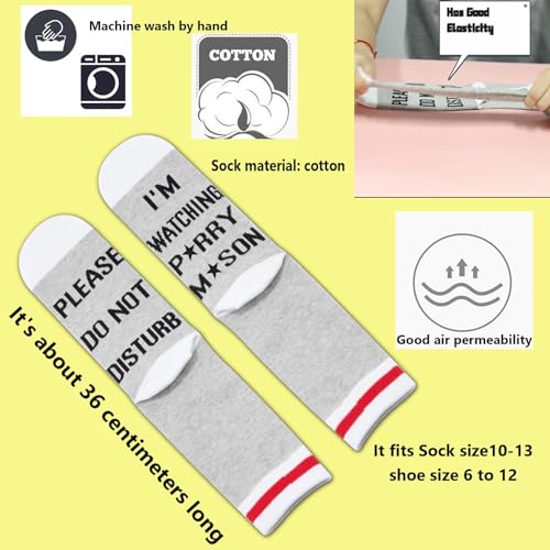 TSOTMO 2 Pairs TV Show Merch Socks TV Show Fans Crime Series Gift for Crime Lovers3