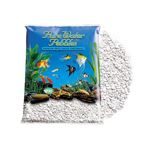 Pure Water Pebbles Snow White Aquarium Gravel - 25 lbs - Non-Toxic, Colorfast, Vibrant Substrate for Aquariums, Terrariums, Ponds & Crafts