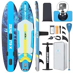 ZLX Tavola gonfiabile per stand up paddle, 3,5 m, antiscivolo, stabile, pinna centrale unica, accessori premium, paddle board portatile per adulti, principianti, tutti i livelli di abilità