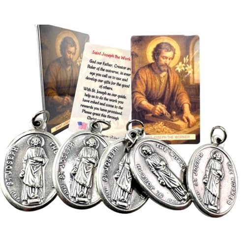 St Joseph The Worker Medal & Holy Card Set
