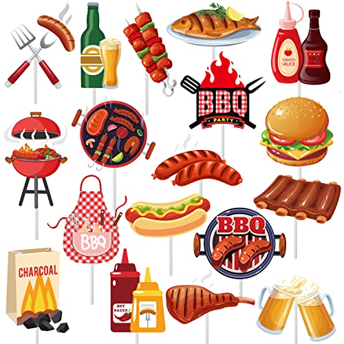 36Pcs Bbq Theme Cupcake Toppers Barbecue Theme Cake Cupcake Decor For Summer Barbeque Theme Birthday Party Baby Q Baby Shower Summer Picnic Party Supplies #TOP20