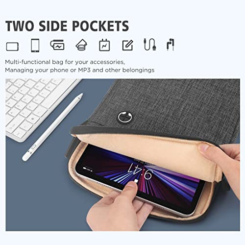 Maletín de hombro para portátil impermeable con compartimento flexible multibolsillo 5