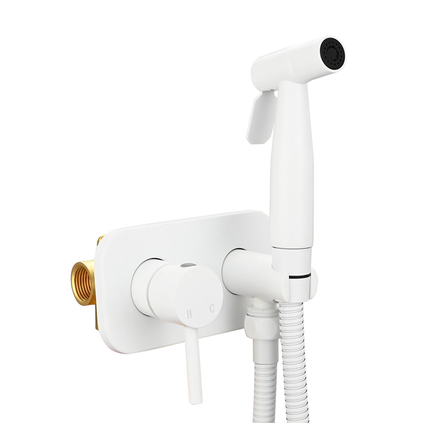 Yjyjy White Bidet Sprayer For Toilet Handheld Bidet Sprayer For Toilet Concealed Installation Brass