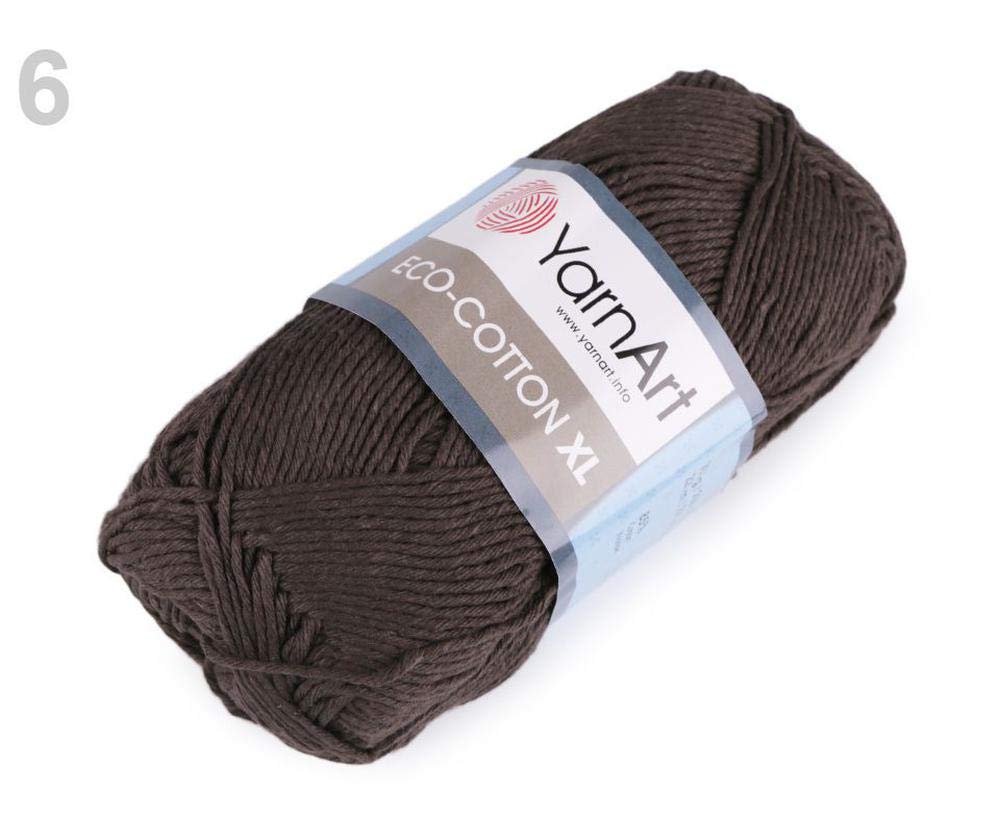 1pc (777) Brown Knitting Yarn Eco - Cotton XL 200g, Craft Supply, Cotton Thread, Cotton Crochet, Cotton Cord, Crochet, Haberdashery
