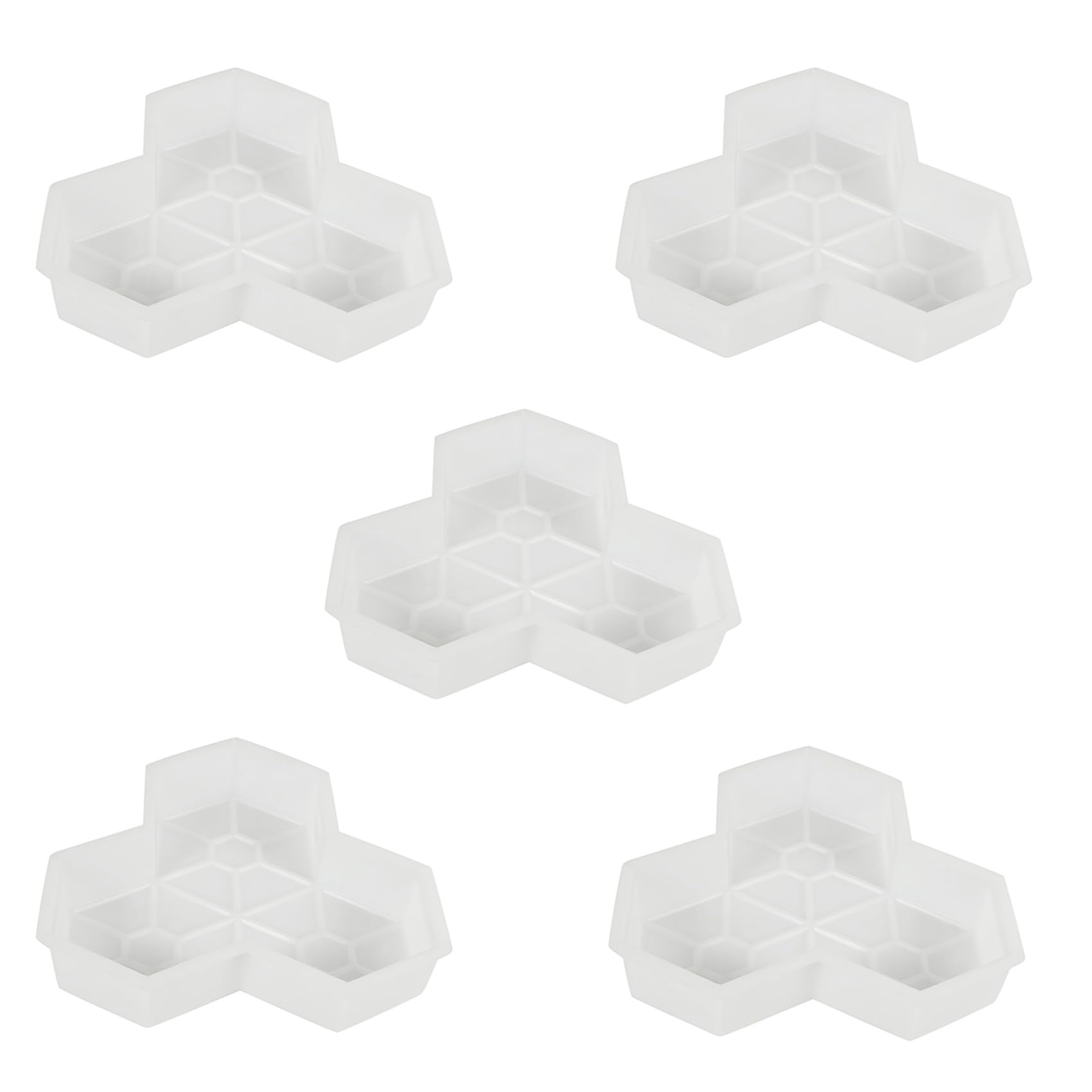 5Pcs Moule de Chemin Moules de Pavage de Pierre D'Etape Plastique Manuellement Beton de Feuille D'Erable pour Cours de Route