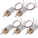 5PCS Mini N20 Gear Motor DC 3V-9V Slow Speed Full Metal Gearbox DIY Robot Car