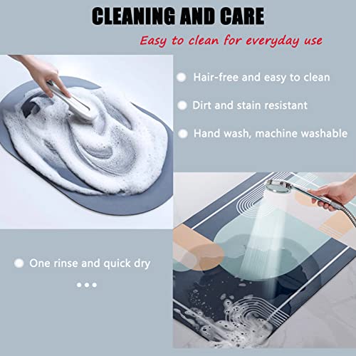 Tapis de bain super absorbant antidérapant grand format séchage rapide