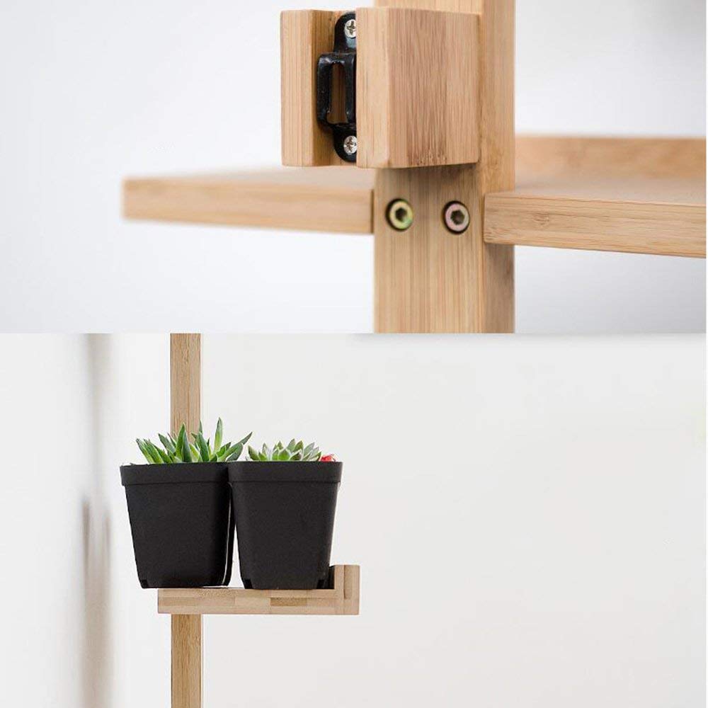 MU Estantes para el hogar Estantería Estante de Almacenamiento Organizador montado en la Pared de Madera para Dormitorio, Sala de Estar, baño, Cocina, Oficina y más Bastidores de 3 Niveles, 4 Niveles